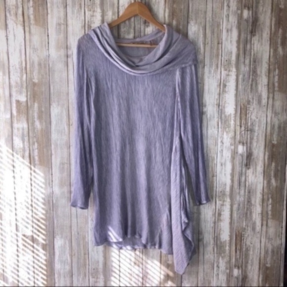Soft Surroundings Purple Cowl Neck Tunic - Picture 2 of 8